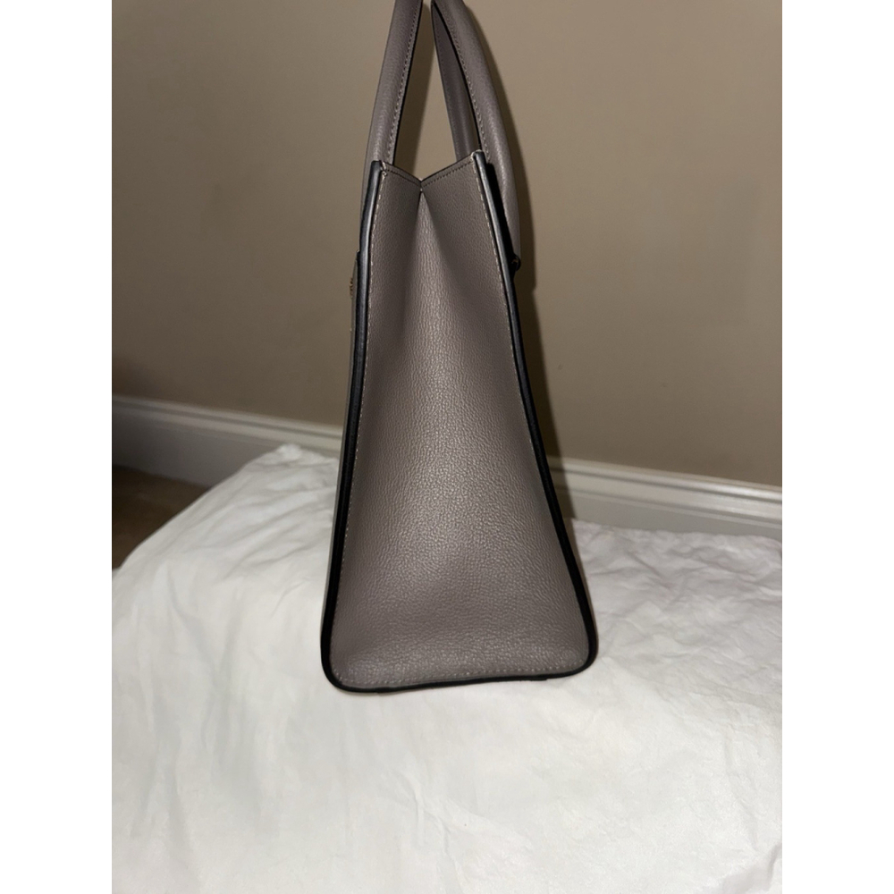 Versace Virtus Grainy Calf Leather Grey Large Top Handle Bag NWT $ 2100 Retail - Picture 8 of 10